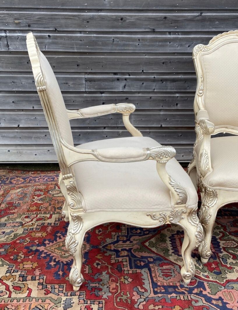 Pair of Italian-style armchairs