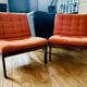 Paire chauffeuses scandinaves vintage