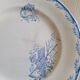 Earthenware dinner plates from Sarreguemines, Watteau, U & C, 1950s