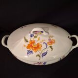 Oval soup tureen in Limoges porcelain, Salmon and Co (A525)