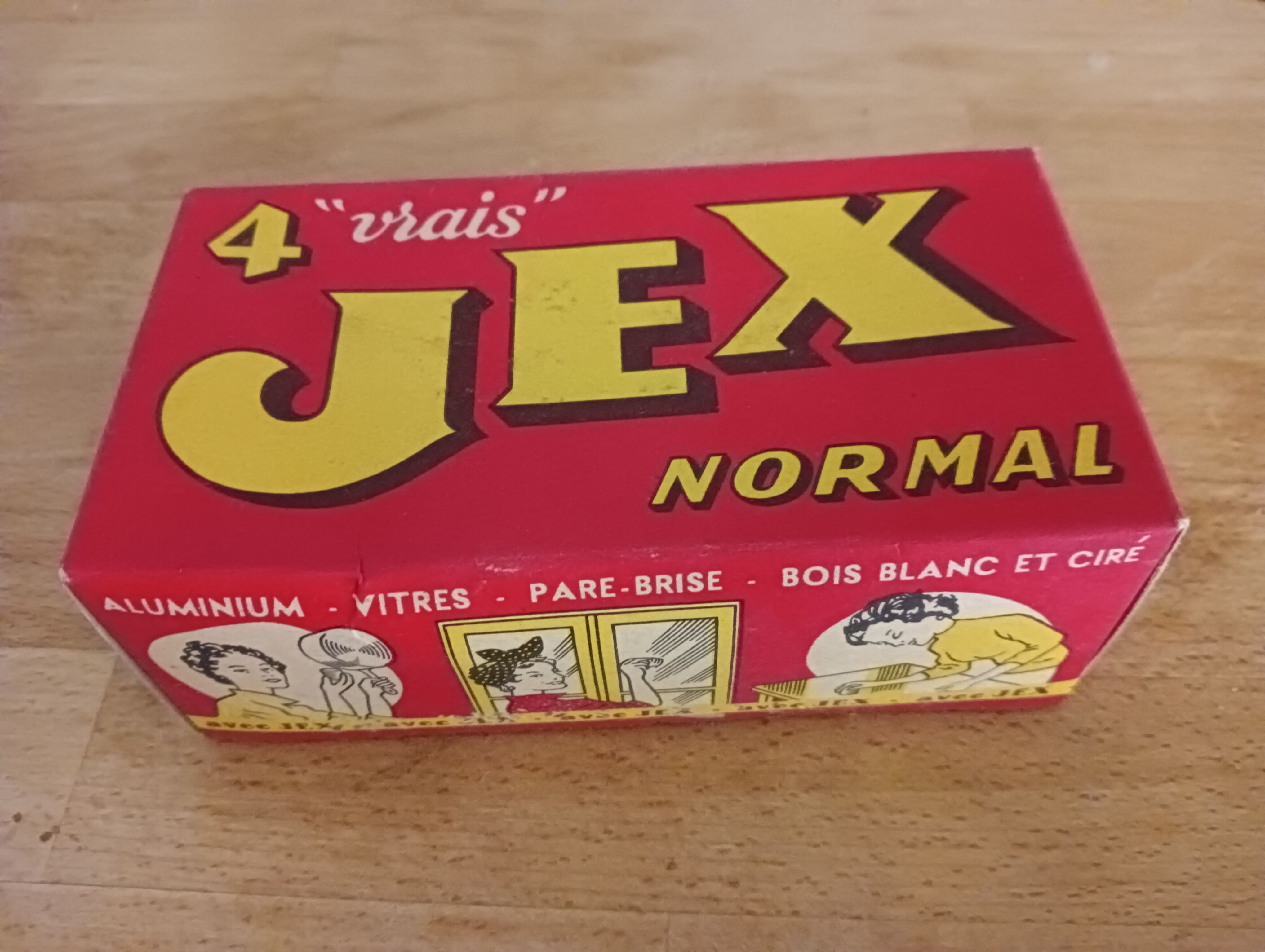 Cardboard advertising box " jex " 1950