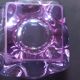 Cendrier en verre de Murano violet 1970