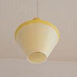 Early plastics cellulose pendant lamp by Atelier de recherche plastique and Rotaflex 1950s.