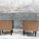 Paire de table de nuit chevet bout de canapé vintage ancien 1950 1960 rétro old french furniture