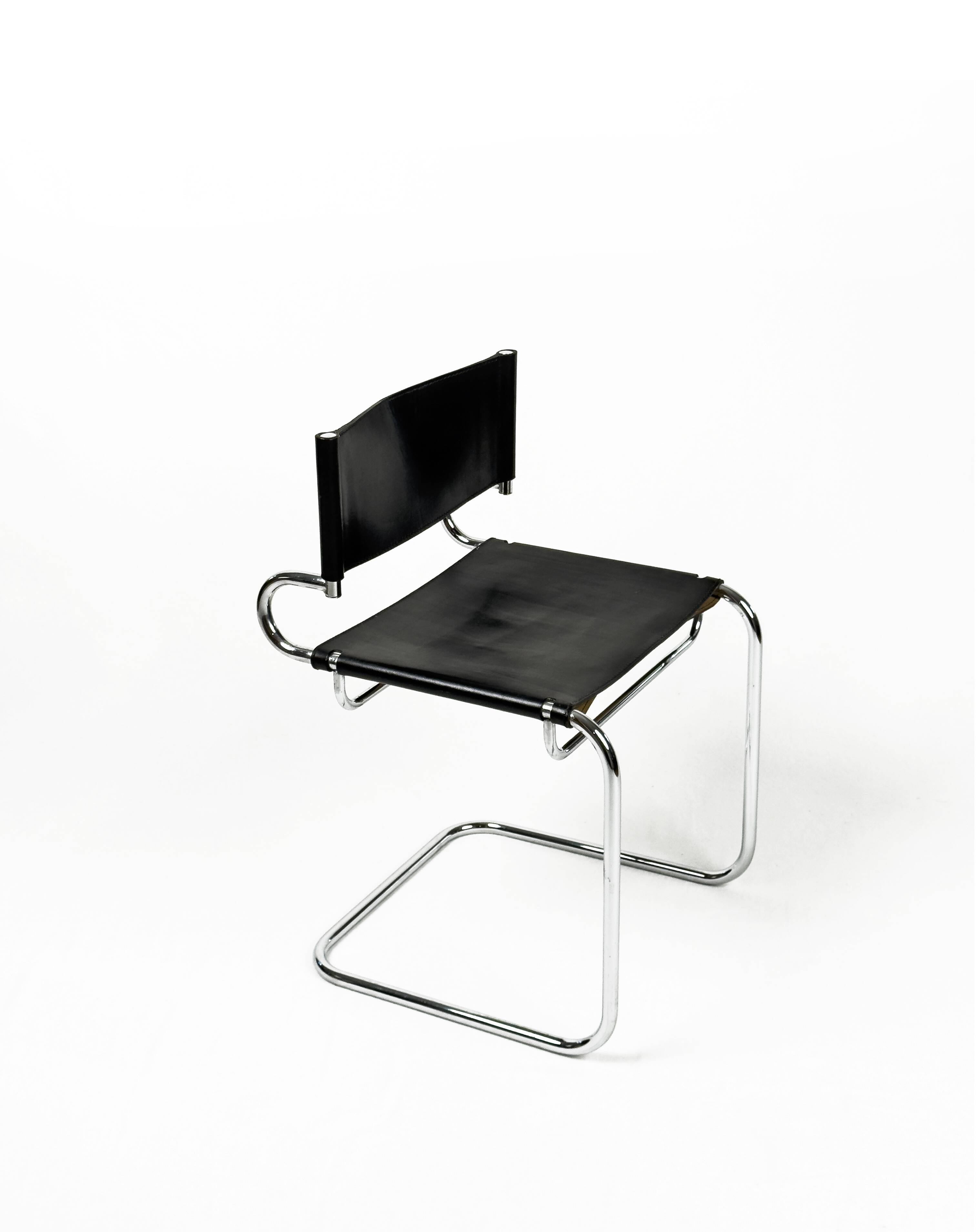 "Terrj" leather chair by Luigi Saccardo for Arrmet – Italy, 1970s