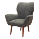 Fauteuil gris, design italien, années 1970, production : Italie