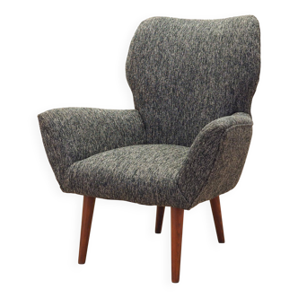 Grey armchair, Italian design, 1970s, production: Italy
