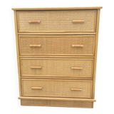 Chiffonnier commode en rotin des années 70'
