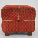 1940s Art Deco Cube Stool,Czechoslovakia