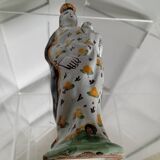Virgin and Child in polychrome earthenware, 18th century, Nevers