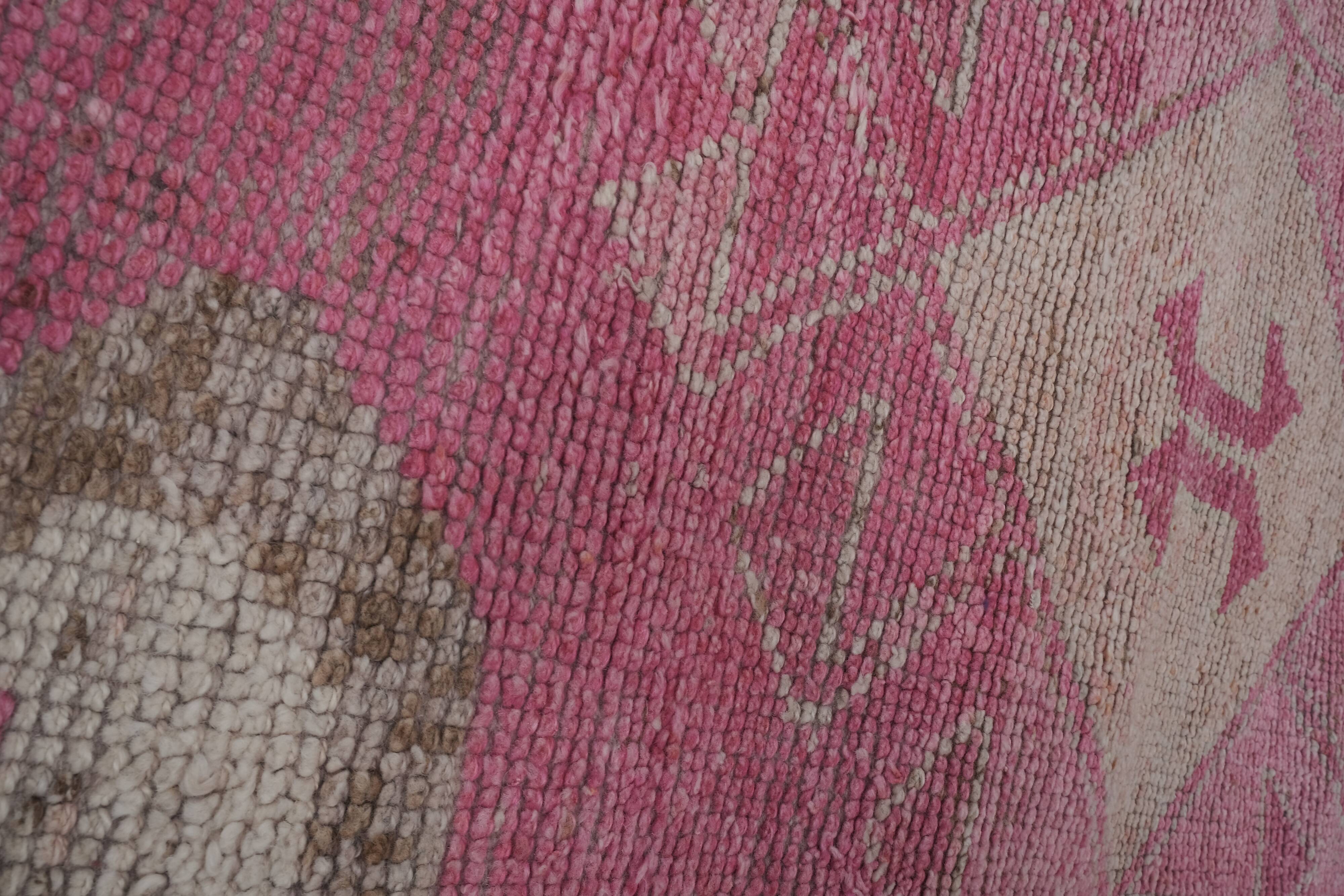 Vintage Turkish rug from Oushak, hand-woven 96x318 cm