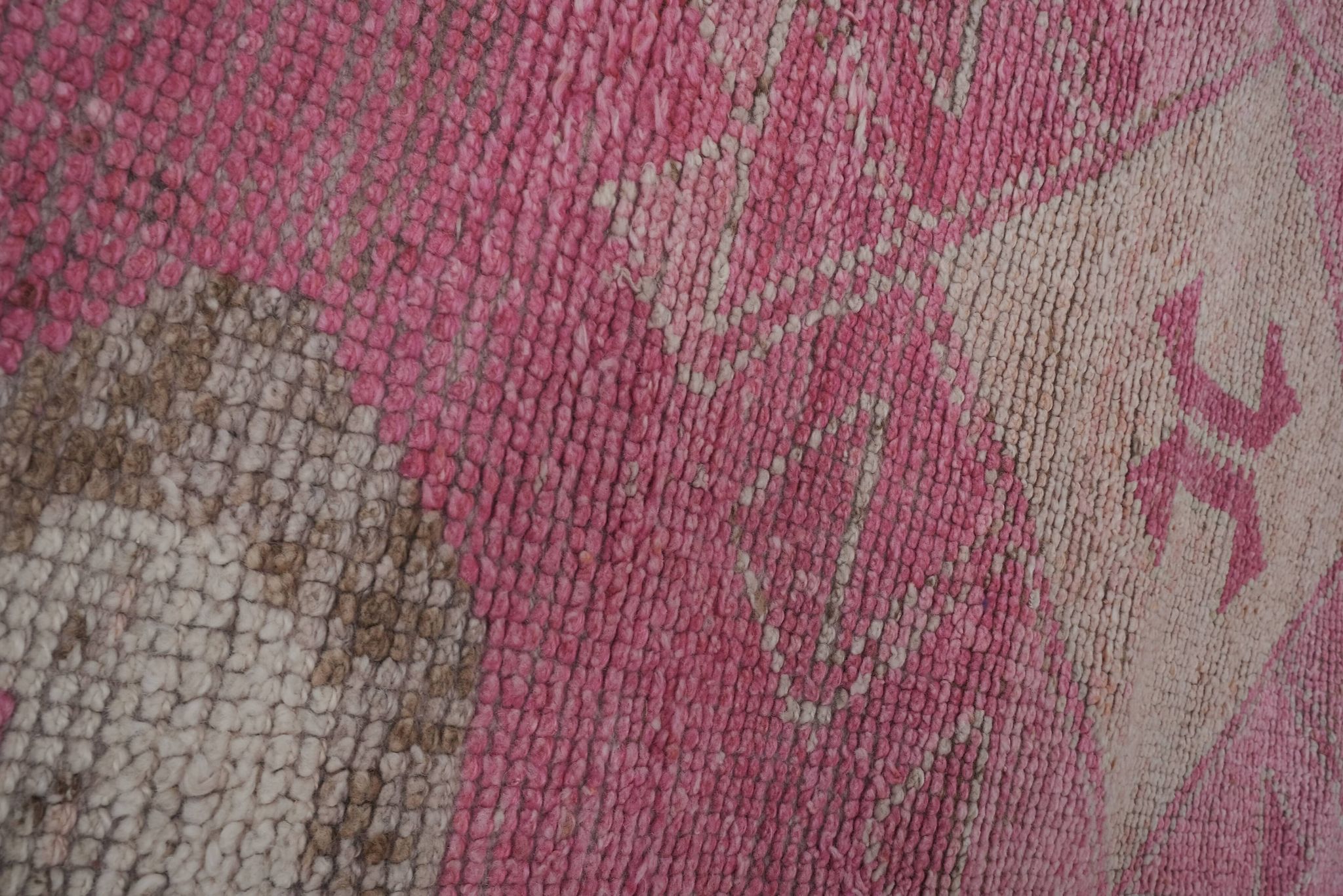 Vintage Turkish rug from Oushak, hand-woven 96x318 cm
