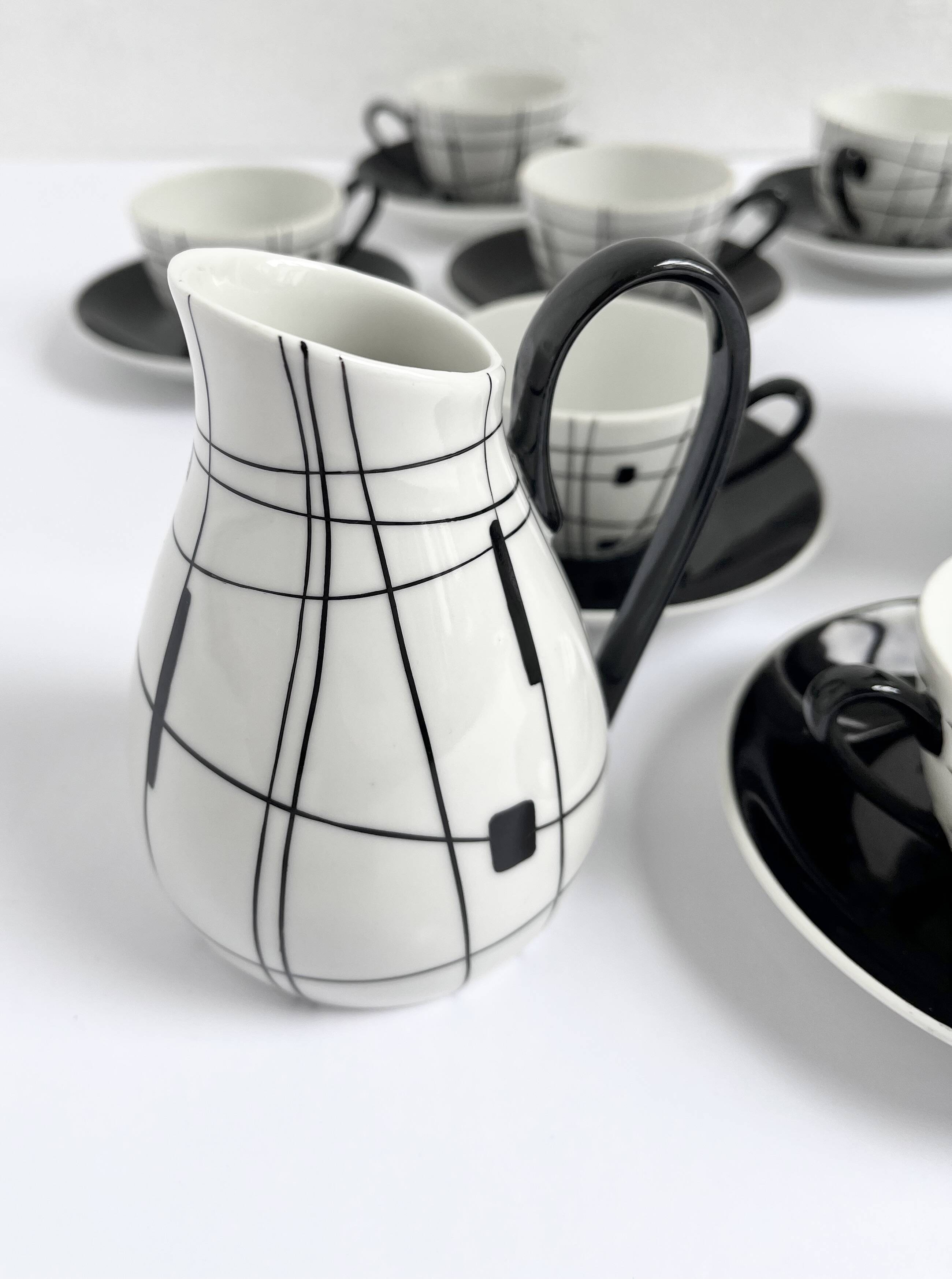 "Lidia" coffee service by Marian Pasich 1957 Chodziez Poland