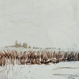 Still life in felt pen signed