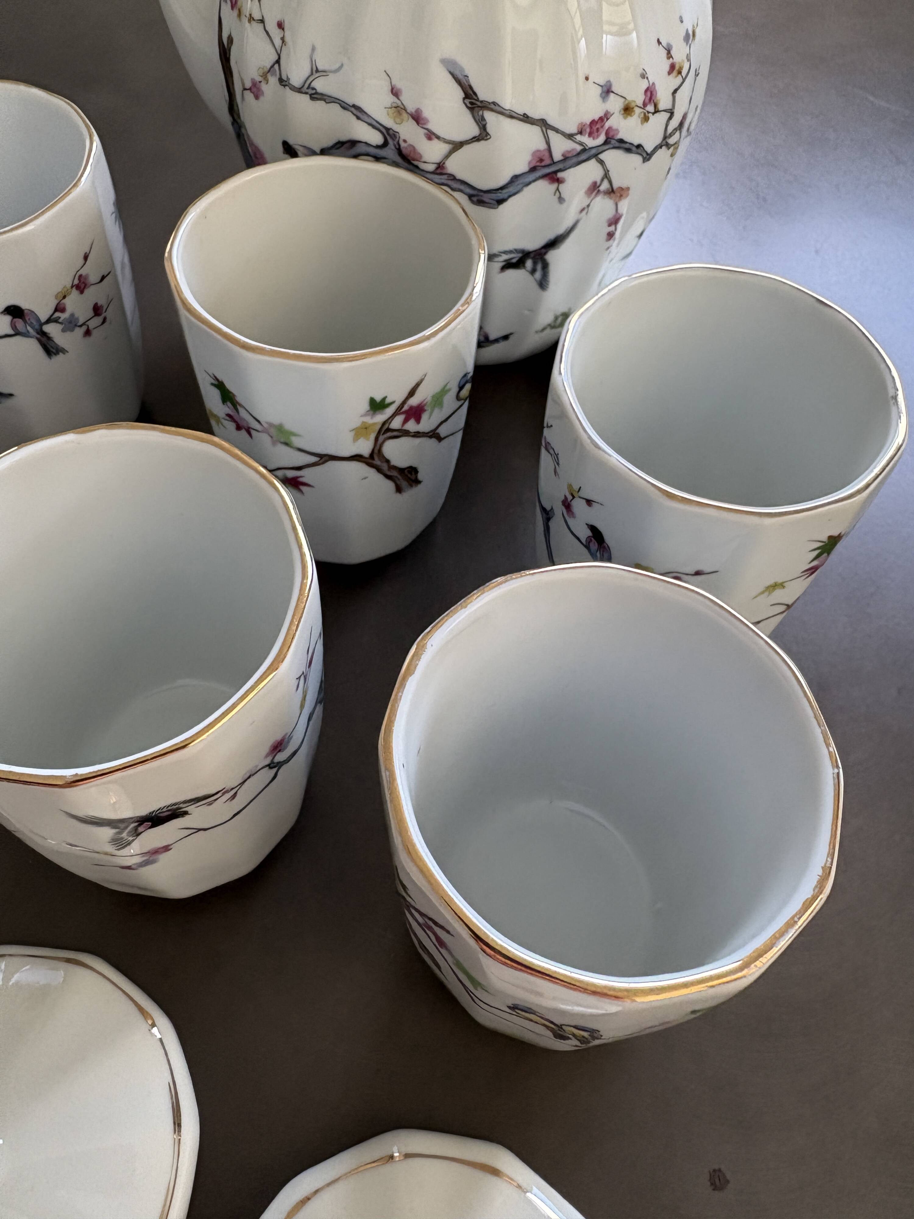Antique Asian porcelain tea or coffee set