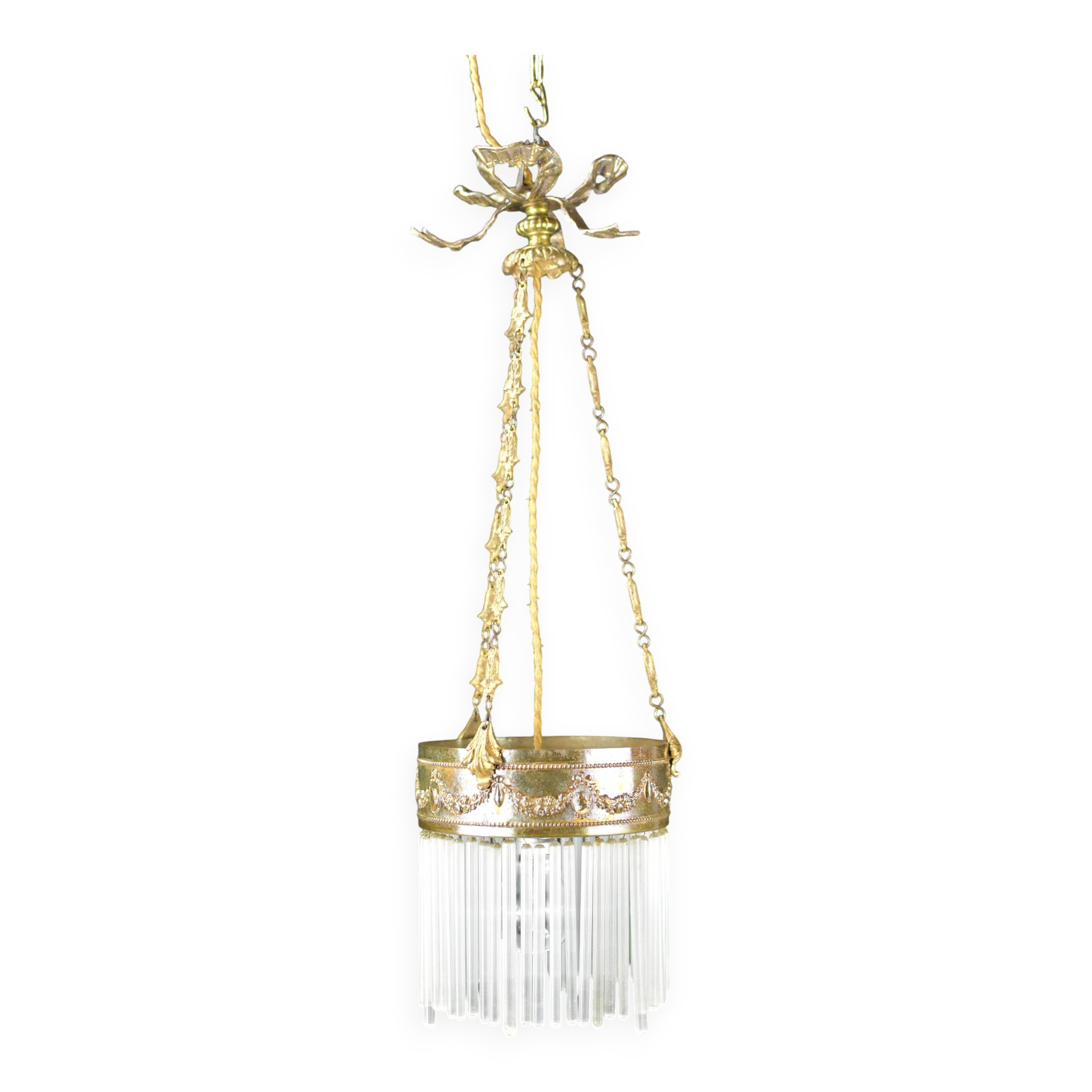 Glass tube tassel suspension