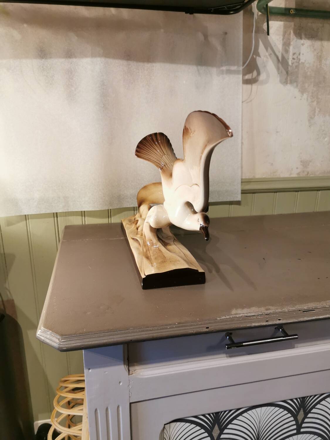 Art Deco Ceramic Bird
