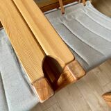 Iconic set of 2 safari armchairs by karin mobring and their coffee table – vintage ikea design in solid pine, vintage