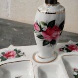 Mirror to lay porcelain rose buttons 13x24cm