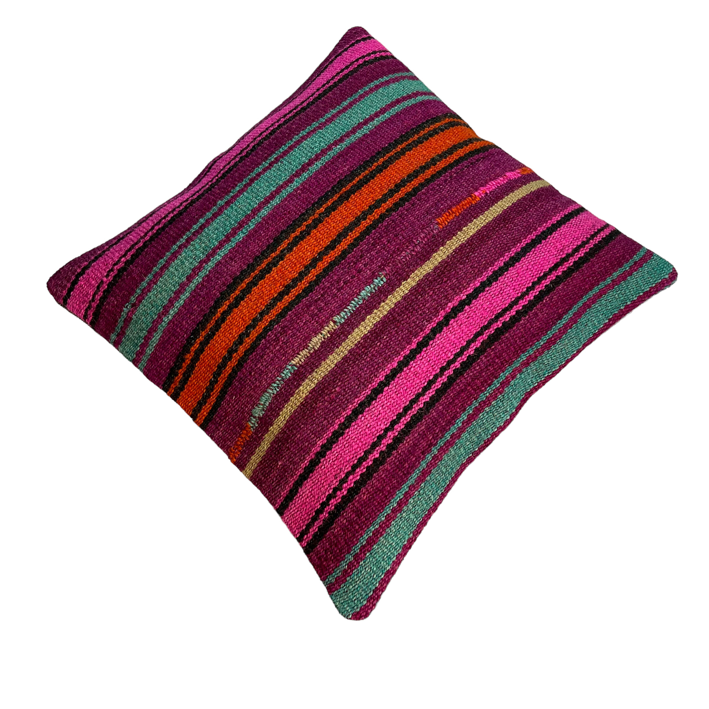 Vintage turkish kilim cushion cover , 40 x 40