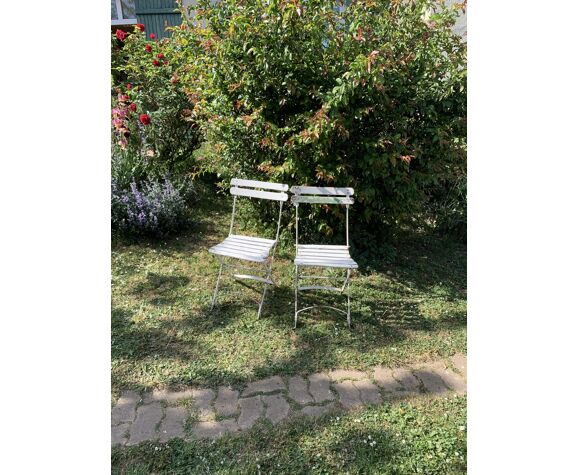 Pair of old garden chairs
