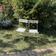 Paire d'anciennes chaises de jardin