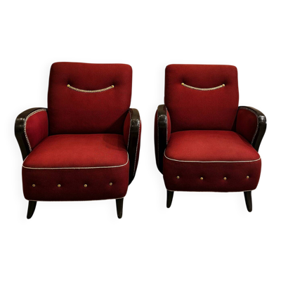 Paire Fauteuil Club Art Deco circa 1940