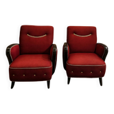 Pair of Art Deco Club Armchairs circa 1940