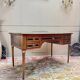 Flat desk in mottled mahogany, Louis XVI style, 19th century