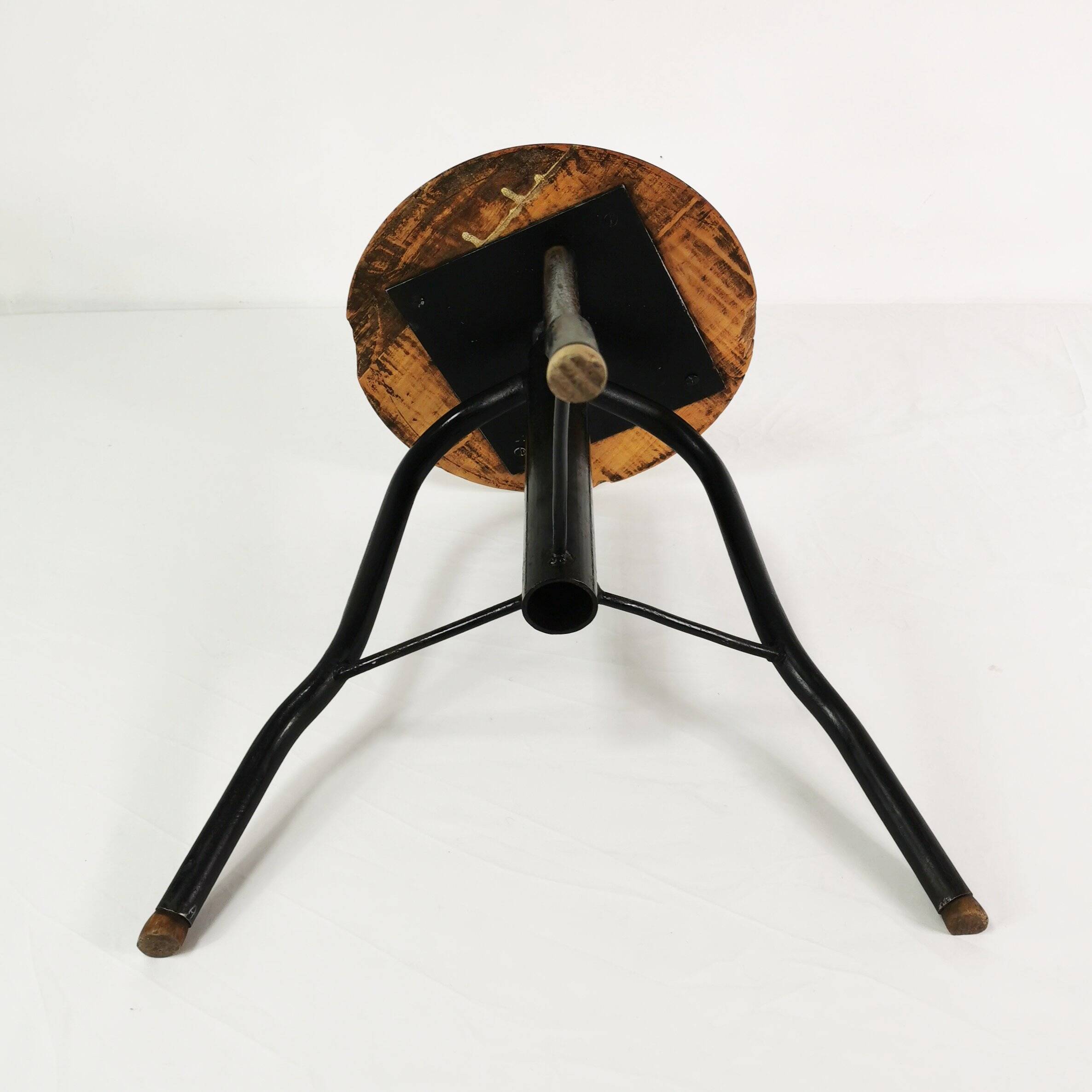 Bauhaus swivel stool, Czechoslovakia, 1960s