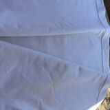 Old white linen sheet monogram TT 222 X 300 cm