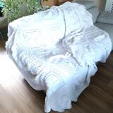 Hand-knitted blanket or plaid - wool