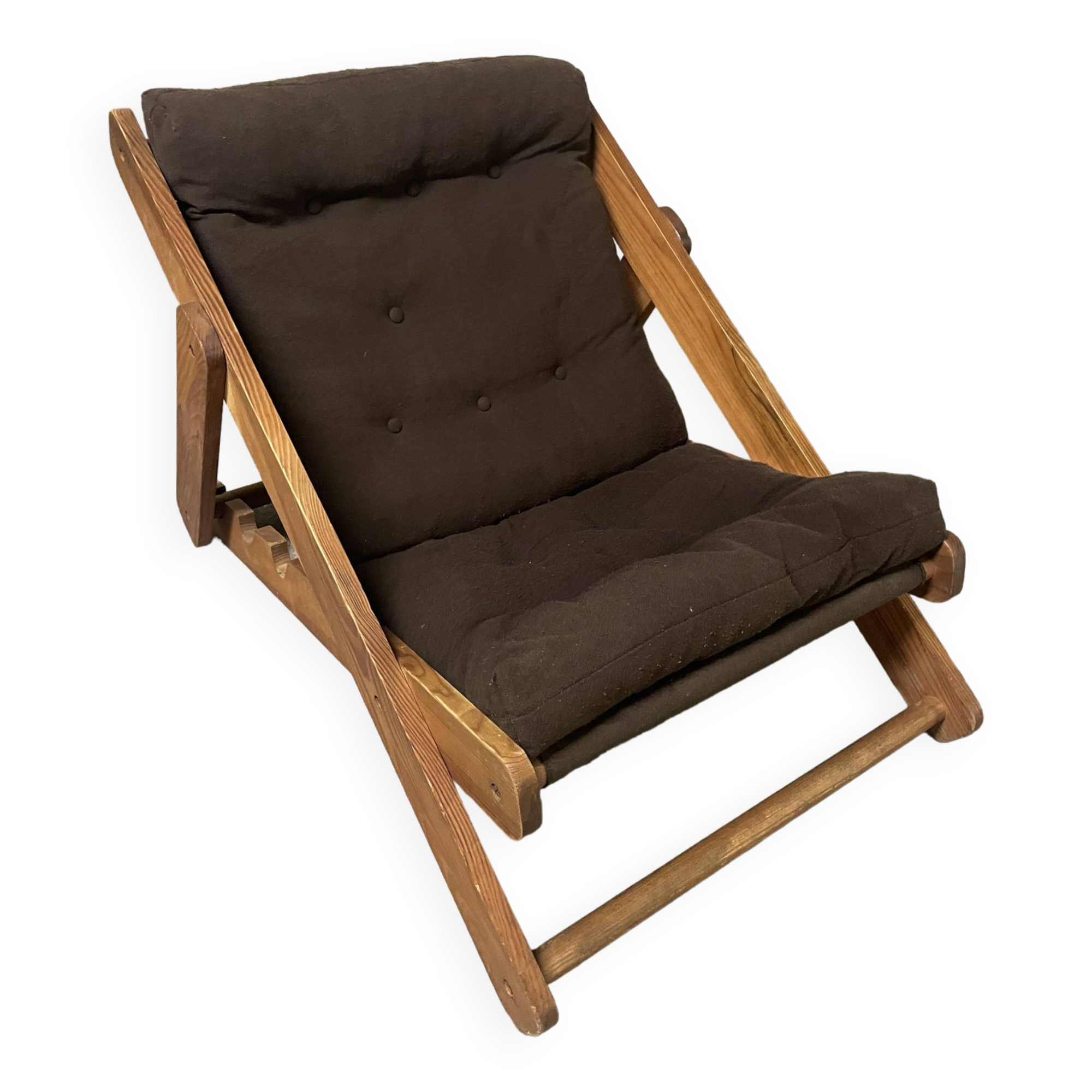 1960s pine folding armchair