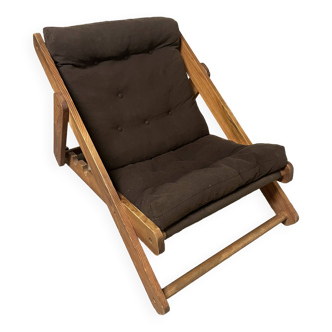 Folding pine armchair 1960