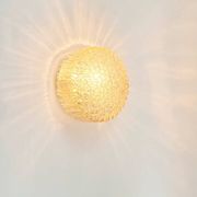 Mid-Century Amber Bubble Glass Wall Lights/Sconces by Helena Tynell for Limburg, 1970s