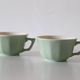 Ensemble de 4 tasses vertes et beiges Villeroy et Boch, vintage
