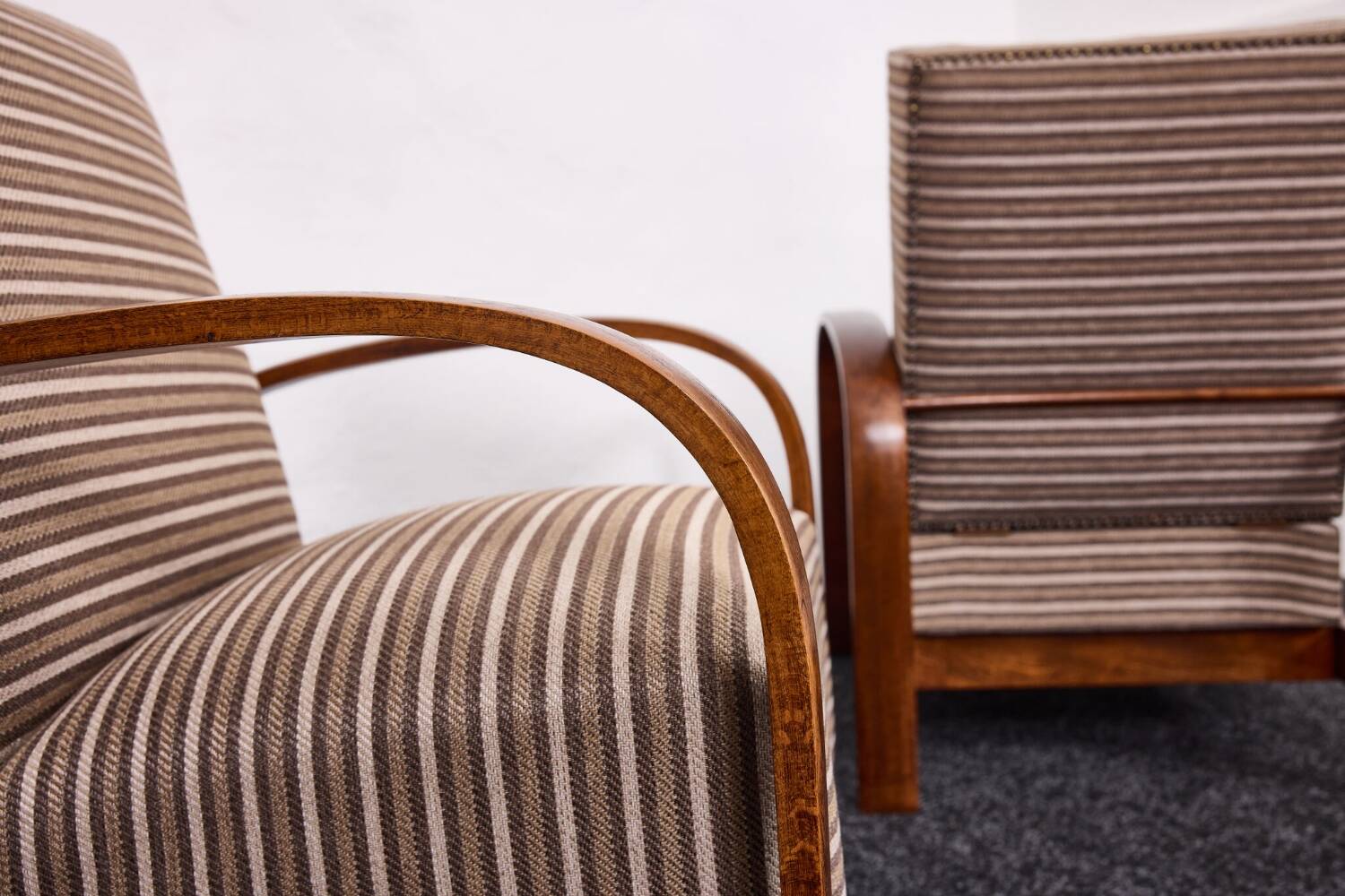 Fauteuils Art Déco hongrois, modèle 445, Szék és Faárugyár, Hongrie 1930