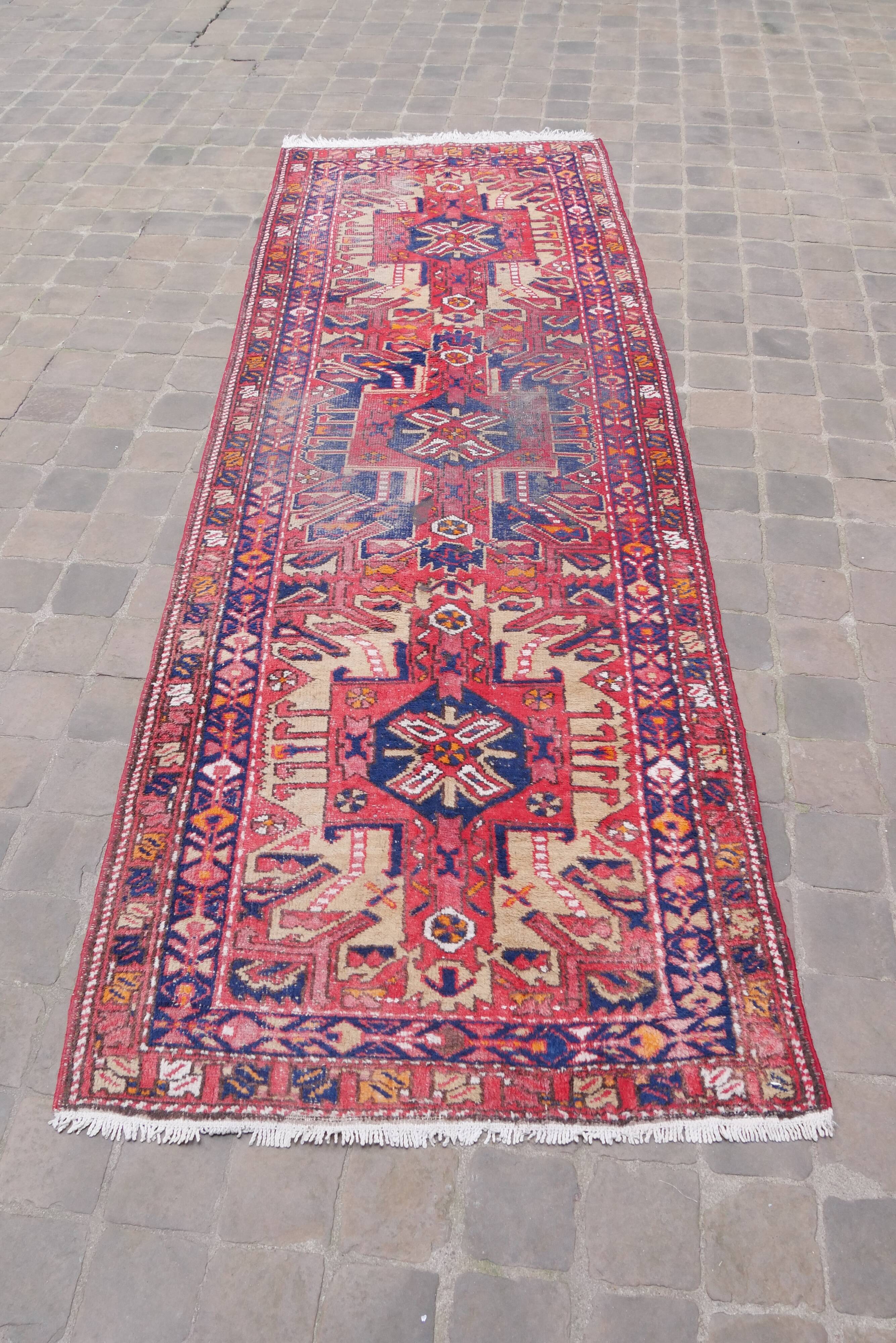 Handmade Oriental carpet of Persian corridor Hamadan