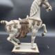 Large pair of crackled ceramic horses – China 20th century