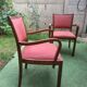 Pair of vintage bridge armchairs with vintage armrests