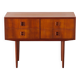 Small Scandinavian teak chest of drawers from the 1960s.