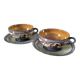 Japanese porcelain cups and saucers