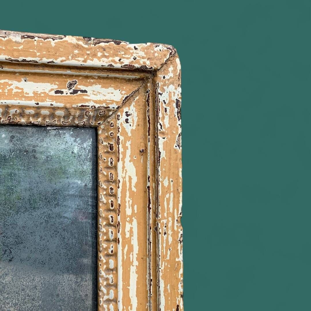 19th century mercury mirror patinated trumeau