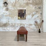 Bistro bench in imitation leather.