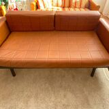 2-seater brown leather sofas from the 60s