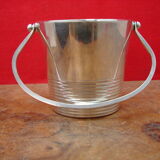 Silver metal ice bucket