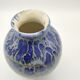 Flame blue baluster vase signed Roy