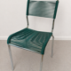 Set of 2 HAUSER Montreuil scoubidou chairs – chrome metal – vintage r