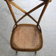 4 vintage wooden cross back bistro chairs