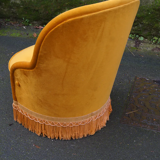 Pair of mustard convertible chairs